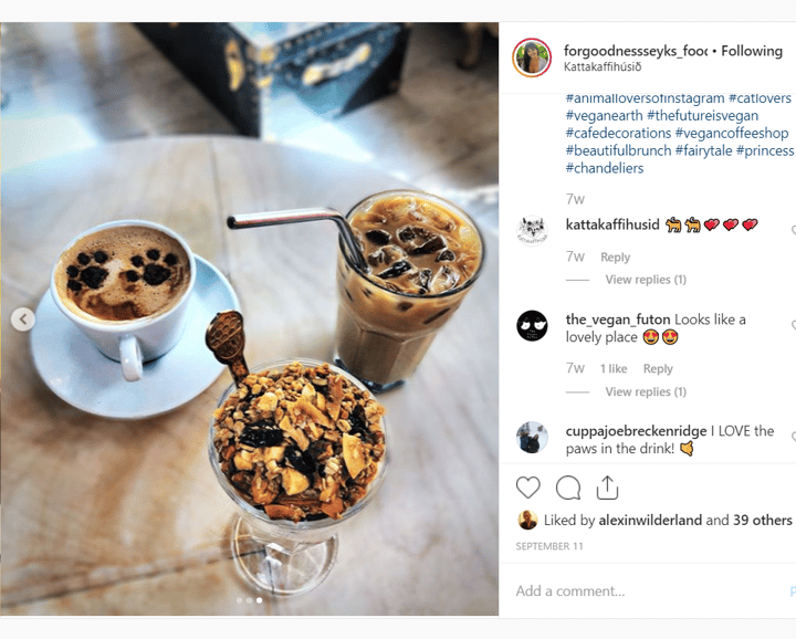 review photo of Kattakaffihúsið Vegan Menu Sampling shared by @forgoodnessseyks on 31 Oct 2019 - review