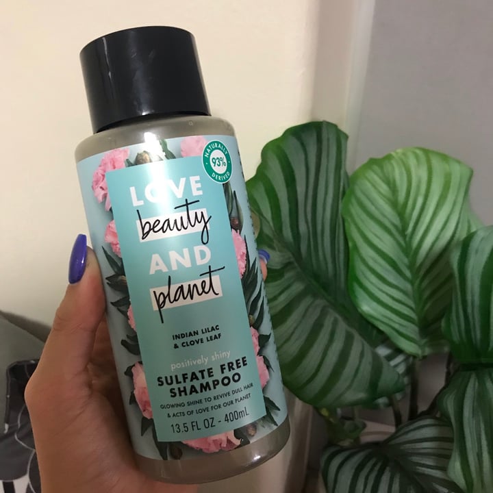photo of Love Beauty and Planet Indian lilac and Clove leaf positively shiny shampoo shared by @abbymartin on  25 Oct 2020 - review