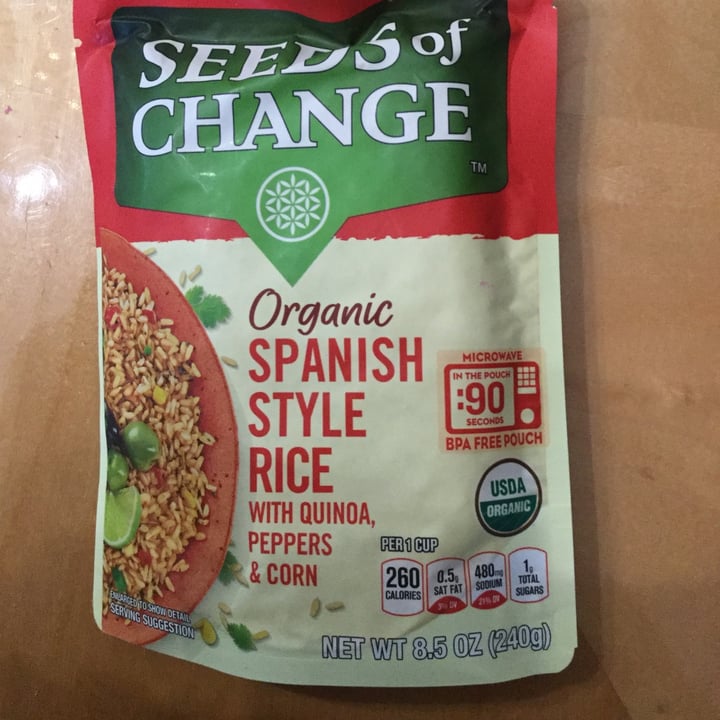 photo of Seeds of Change Organic Spanish Style Rice shared by @janetisvegan on  28 Sep 2021 - review