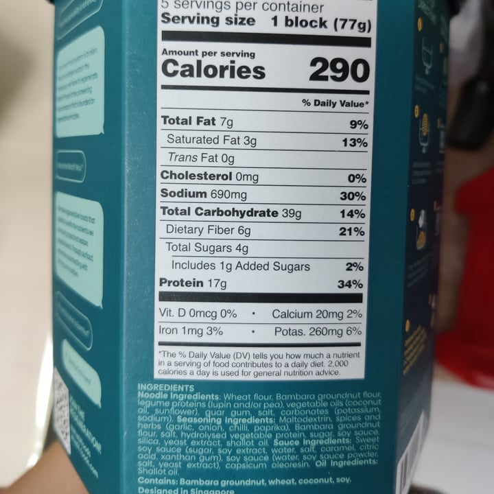 review photo of WhatIF Foods BamNut Healthy High Protein Noodles - Sweet Hot Seasoning shared by @baybeemon on 25 Feb 2022 - review