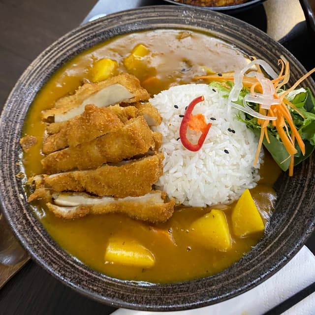 Foto del plato “King trumpet mushroom katsu”