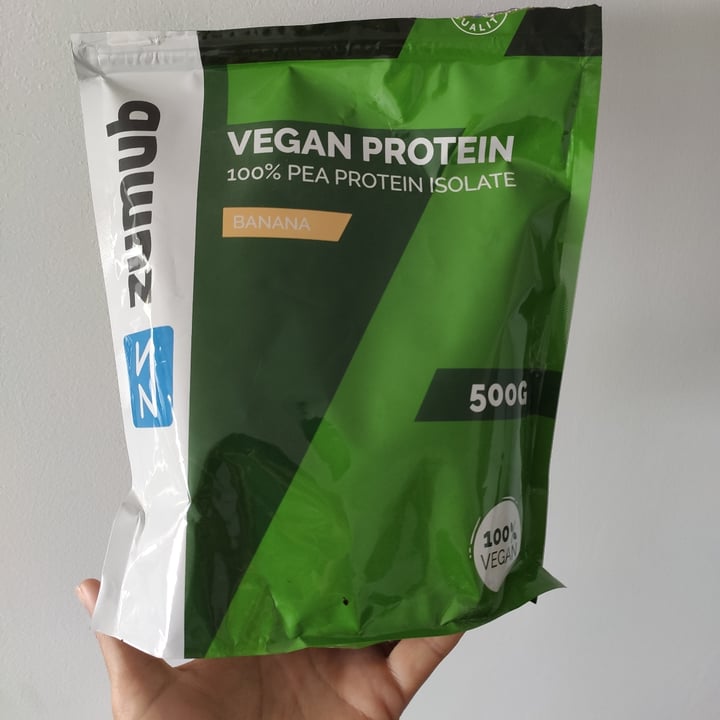 photo of Zumub Vegan Protein - Pea Protein Isolate, Banana Flavour shared by @qualquerdiavirovegan on  11 Jun 2020 - review