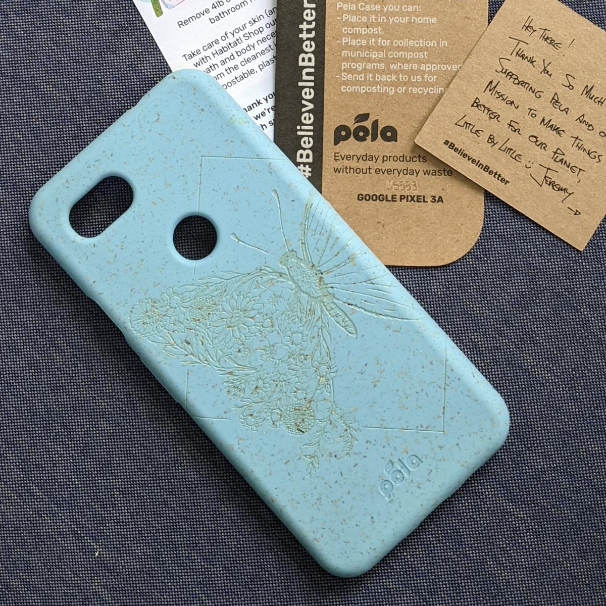 Compostable Pela Case Pixel Pela Case Sky Blue Evolve Eco