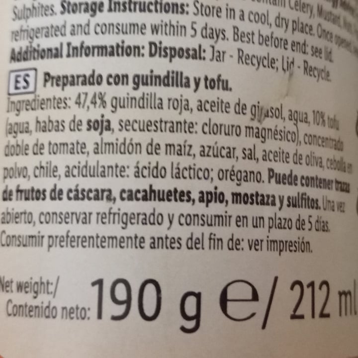 photo of Vemondo  vegan pesto alla calabrese shared by @alejandro-alvaro on  28 Aug 2022 - review