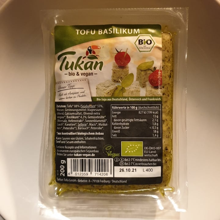 photo of Tukan Tofu Basilikum shared by @sophonax on  27 Oct 2021 - review