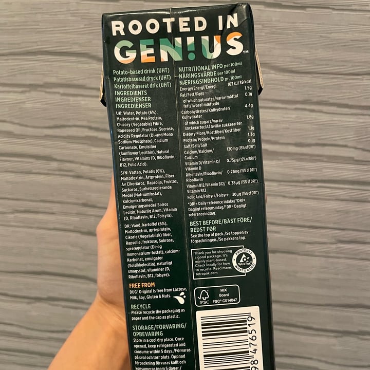 review photo of DUG Original Potato Milk shared by @suncheetahh on 11 Jun 2022 - review