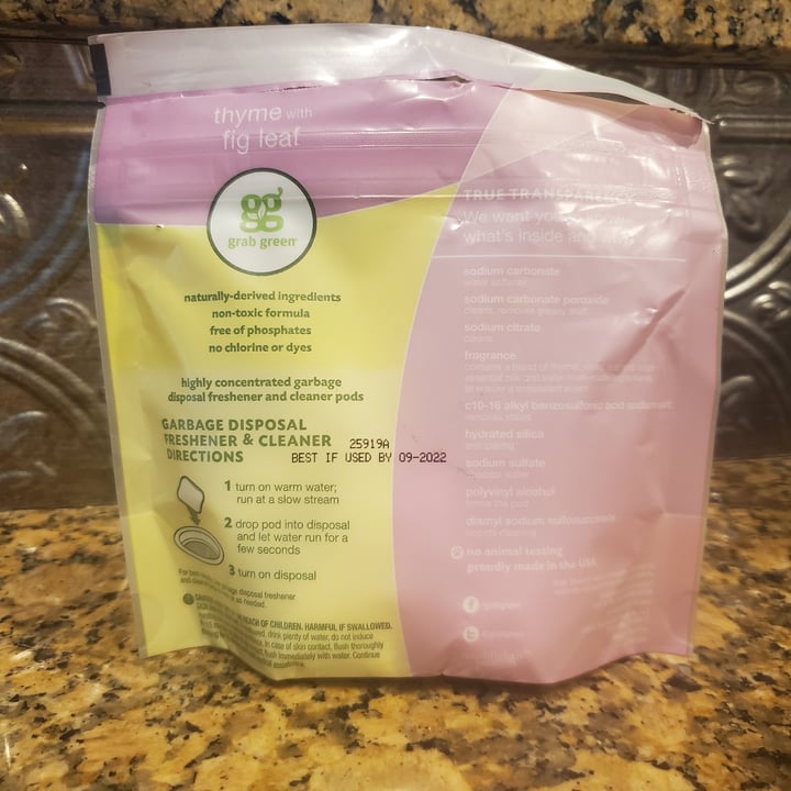 photo of Grab Green Garbage Disposal Freshener & Cleaner Pods shared by @561veggies on  25 Jun 2021 - review
