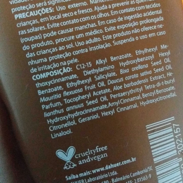 photo of Anasol Bronzeador shared by @isaaribeiro on  29 Jan 2022 - review