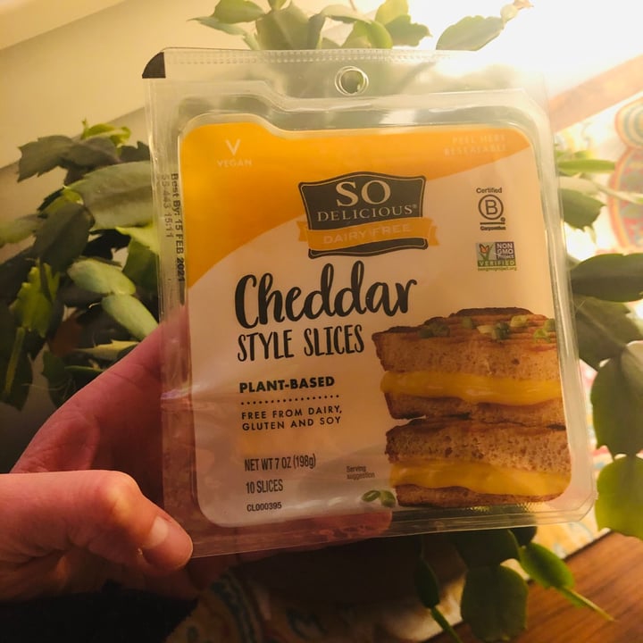 photo of So Delicious Dairy Free Cheddar Style Slices shared by @izzyannie44 on  15 Mar 2021 - review