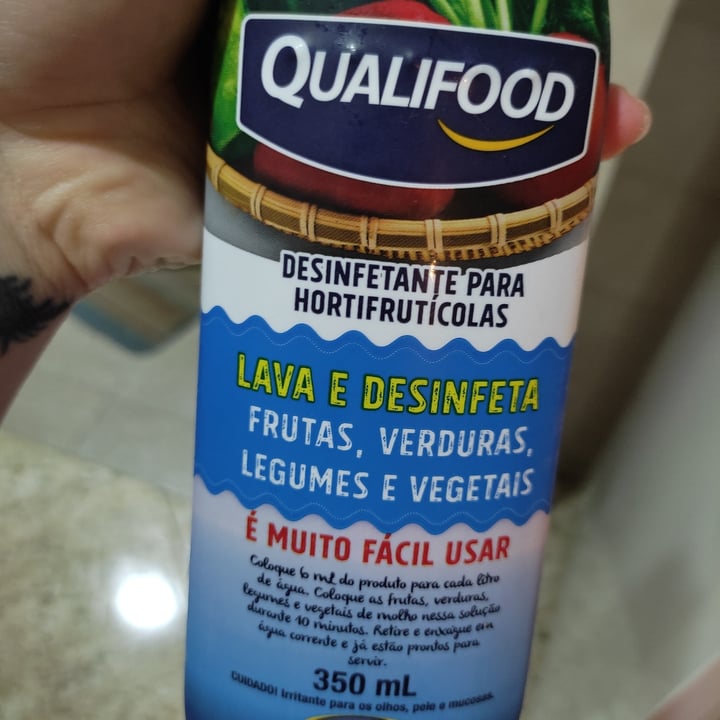 photo of Qualifood Desinfectante de frutas e legumes shared by @llaurinharesende on  31 Jan 2022 - review
