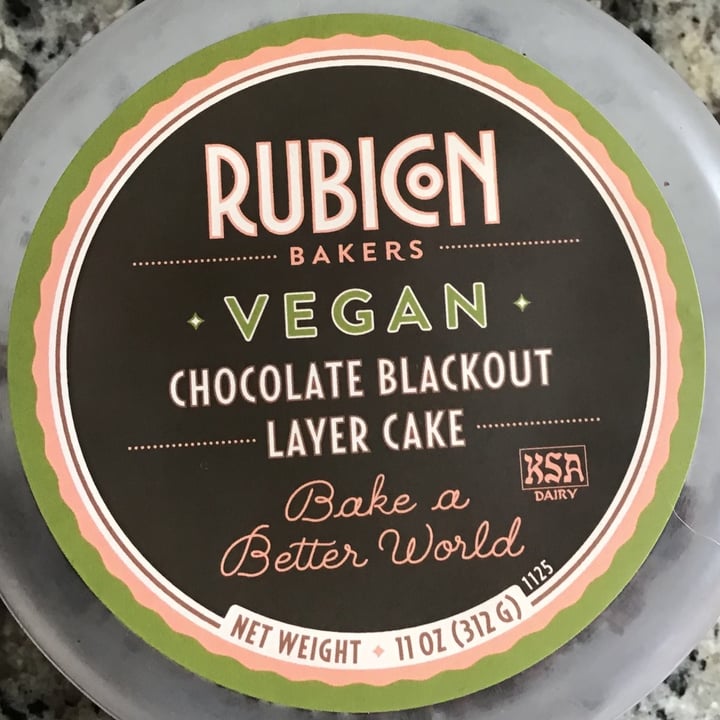 review photo of Rubicon Bakers Vegan Chocolate Blackout Cake shared by @veganhooch on 23 Sep 2021 - review