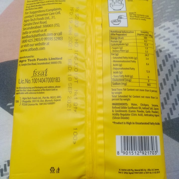 review photo of Sun Drop Instant hummus shared by @swapna on 09 Apr 2021 - review
