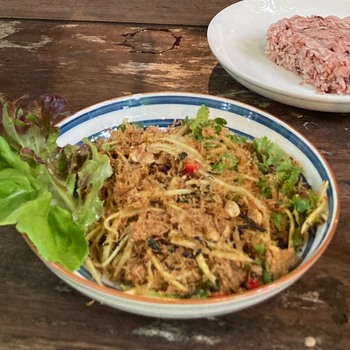 photo of Loving Hut Pakchong Deep Fried Wheat Protein With Mango And Peanut Spicy Salad shared by @alytevasin7 on  24 Jun 2022 - review