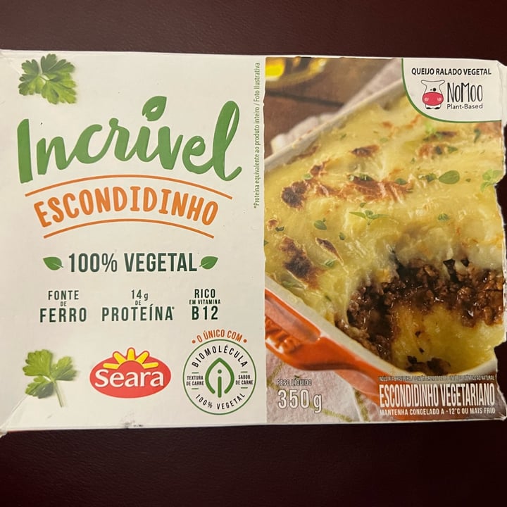 photo of Seara Incrível escondidinho 100% vegetal shared by @kyaakov on  29 Apr 2022 - review