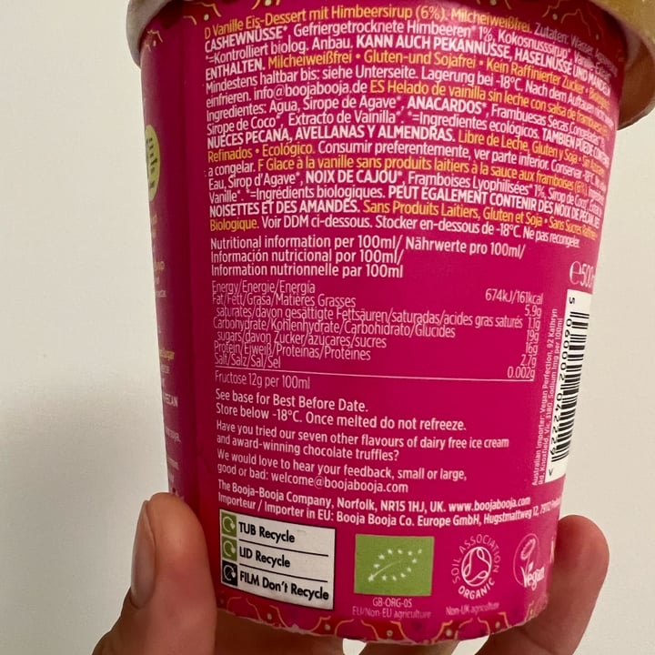 photo of Booja-Booja Raspberry Ripple Ice Cream shared by @fruitytam on  07 Sep 2022 - review