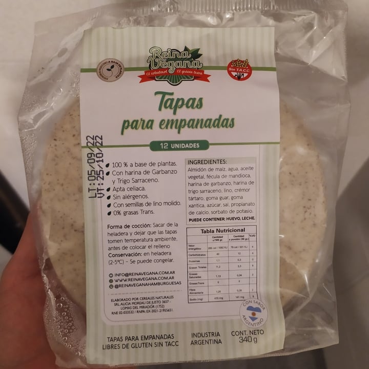 photo of Reina Vegana Tapas De Empanada shared by @marinquieto on  07 Sep 2022 - review