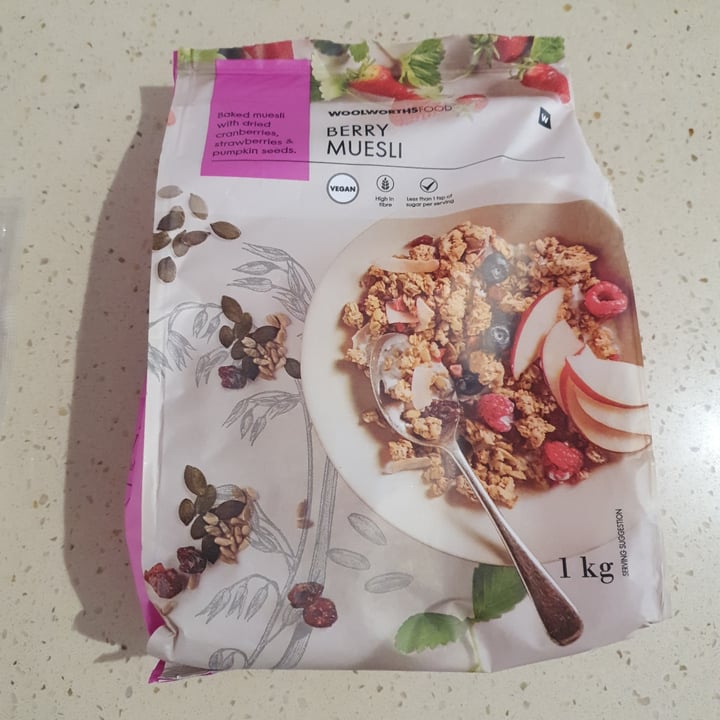 photo of Woolworths Food Berry Muesli shared by @veganfuture on  19 Aug 2021 - review