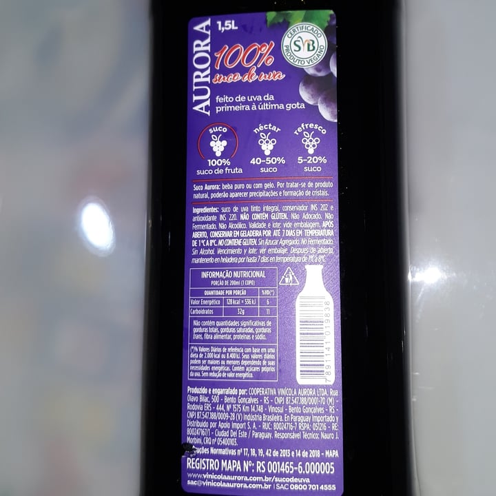 review photo of Aurora Suco De Uva Tinto Integral shared by @kellycunha on 12 Jun 2022 - review