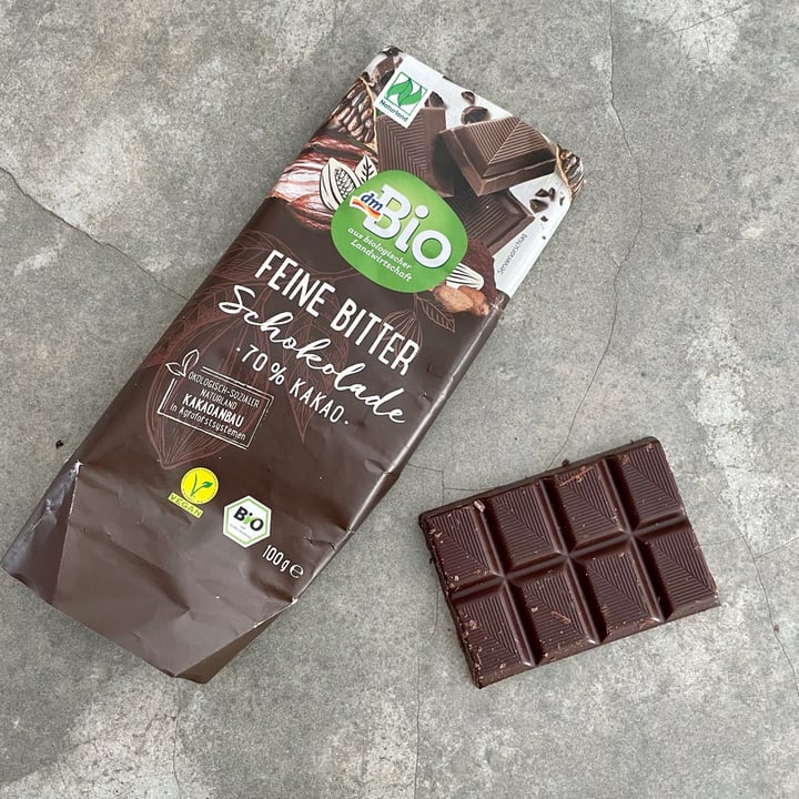 photo of dmBio feine bitter schokolade shared by @natalinkal on  01 Jun 2022 - review