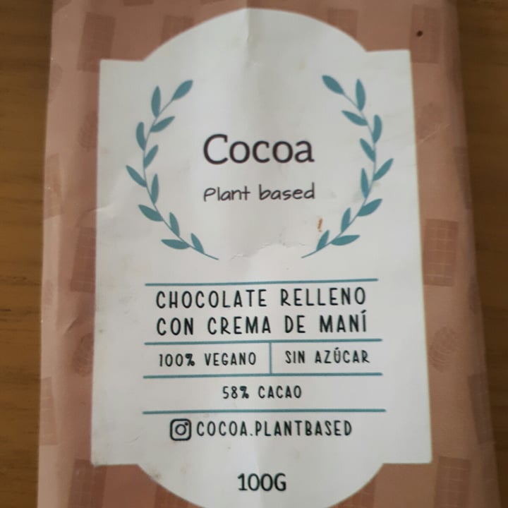 photo of Cocoa Plant Based Chocolate Relleno Con Crema De Maní shared by @pastomagico on  13 Apr 2022 - review