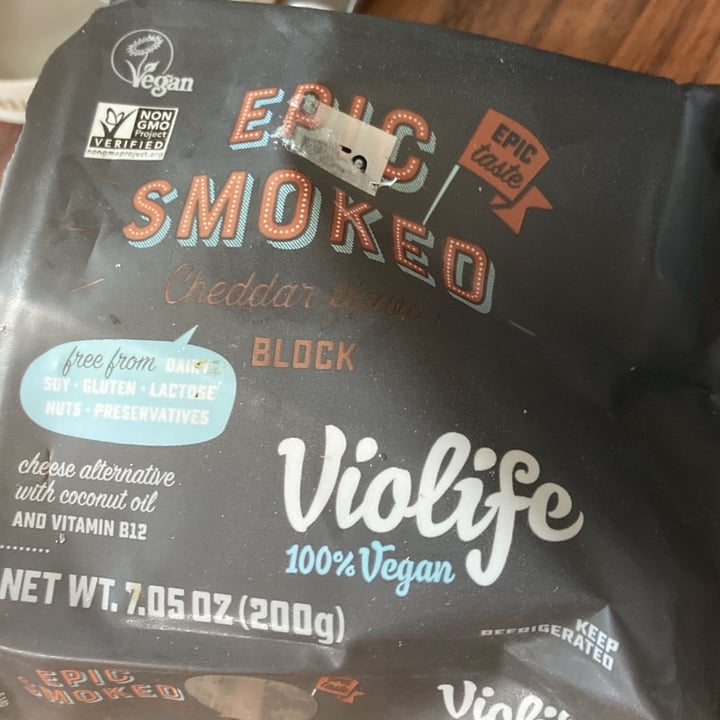 photo of Violife Epic Block Smoke-Flavoured Cheddar Style shared by @thebirdguy on  28 May 2022 - review