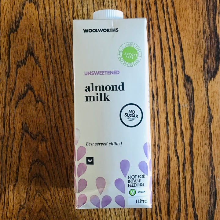 photo of Woolworths Food Almond milk shared by @tdunc on  03 Jun 2020 - review