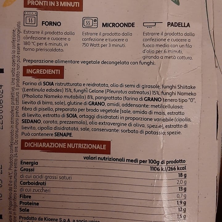 review photo of Kioene Burger vegetale ai funghi shared by @ale-cip on 15 May 2022 - review
