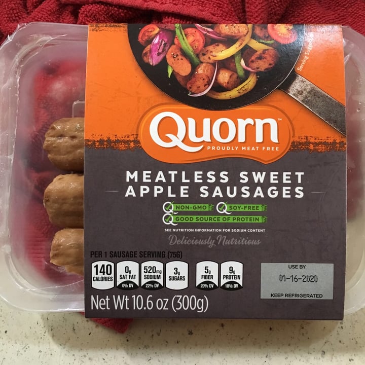 photo of Quorn Meatless sweet apple sausage shared by @purplecrystal55 on  17 Oct 2019 - review