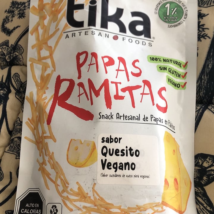 photo of Tika Papas ramitas  con quesito vegano shared by @camilaturner on  14 Jun 2022 - review