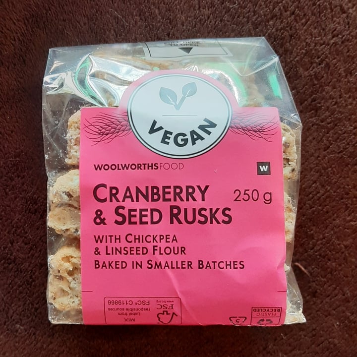 photo of Woolworths Food Rusks shared by @pretoriavegan on  31 May 2022 - review