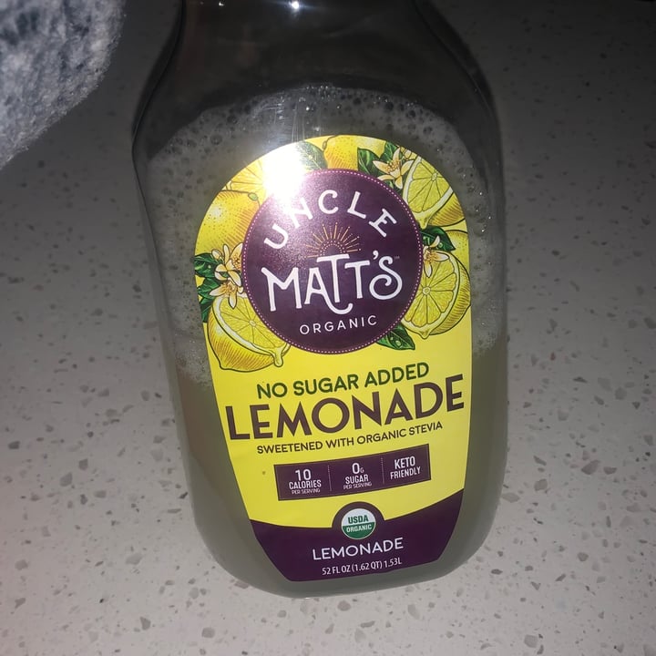 photo of Uncle Matt's Organic no sugar added lemonade shared by @planttemptations on  13 Feb 2022 - review