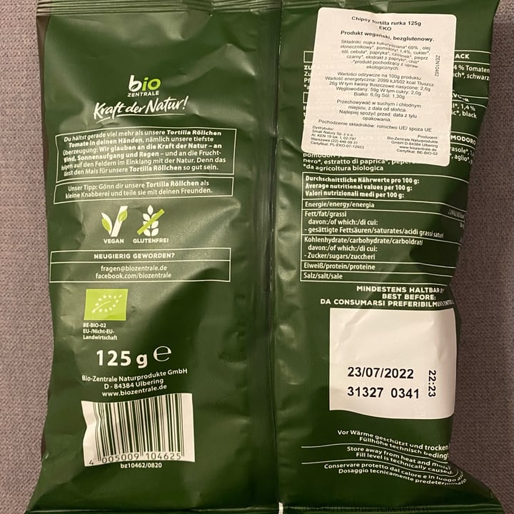 review photo of Bio Zentrale tortilla rolls corn tomato shared by @rossafeltra on 13 Apr 2022 - review