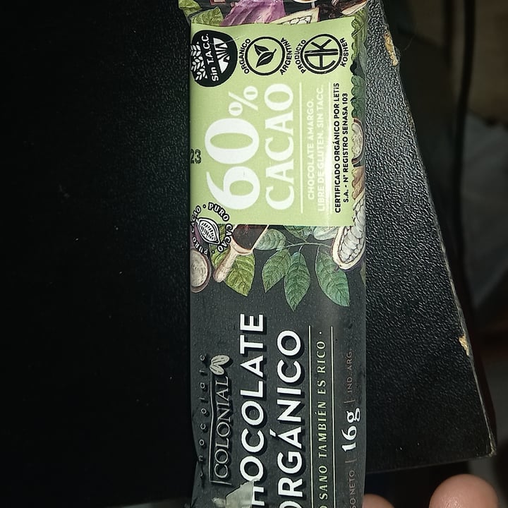 photo of Chocolate Colonial Chocolate 60% shared by @yanivegan04 on  16 Aug 2022 - review