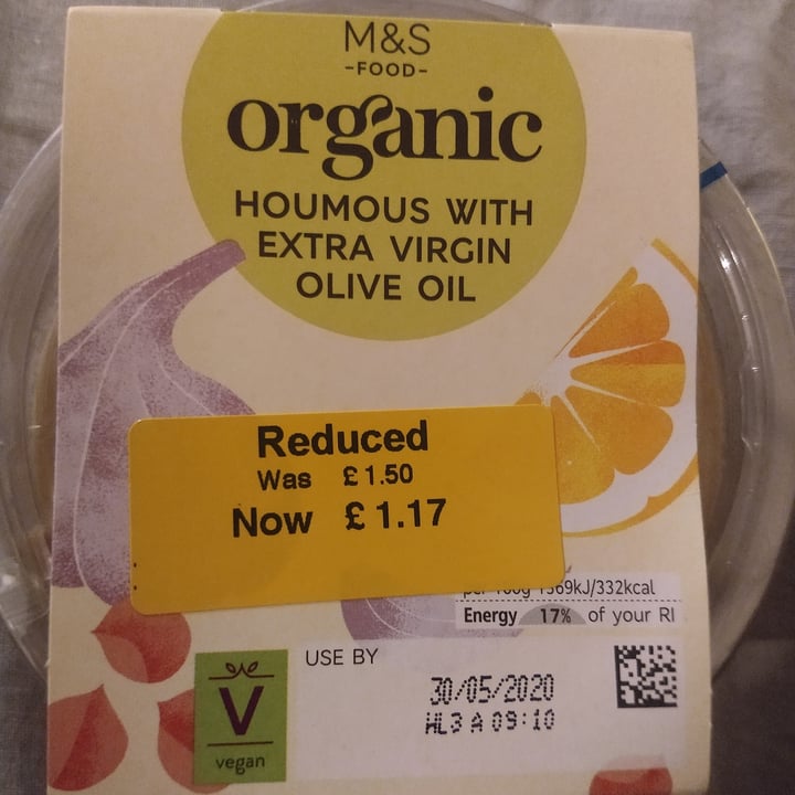 photo of Marks & Spencer Food (M&S) Organic Houmous shared by @carmarthensally on  21 Jul 2020 - review