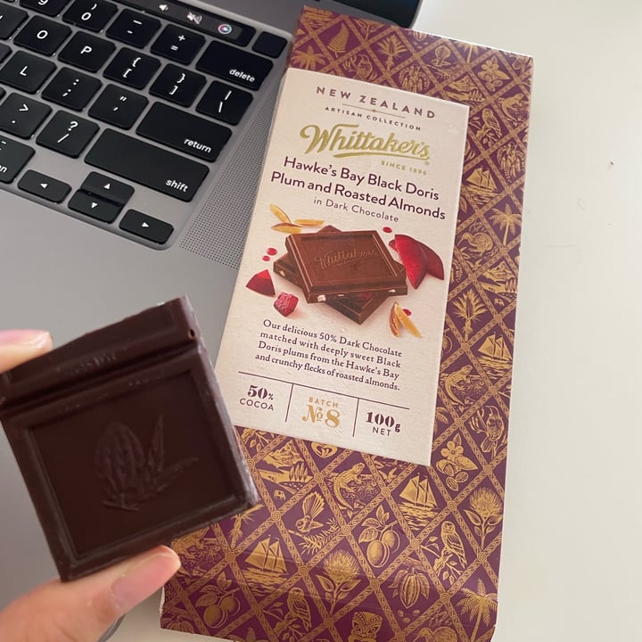 review photo of Whittaker's Hawke's Bay Black Doris Plum And Roasted Almonds Dark Chocolate shared by @chroe on 31 Mar 2022 - review