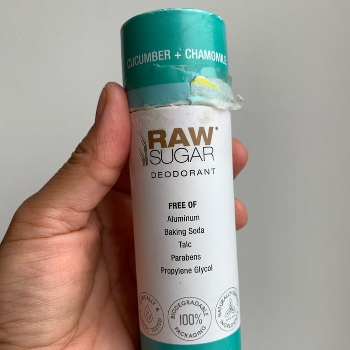 photo of Raw Sugar Cucumber + Chamomile Deodorant shared by @anasoto on  05 Oct 2021 - review