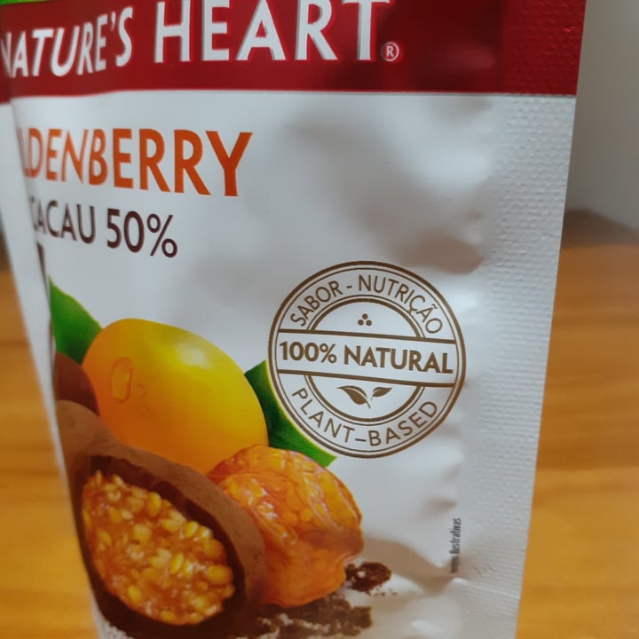 photo of Nature's Heart Goldenberry com Cacau 50% shared by @libelulavegan on  14 Dec 2022 - review