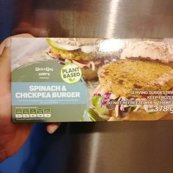 photo of Pick n Pay Spinach and Chickpea Burger shared by @rushisushi7 on  02 May 2021 - review