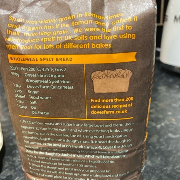 photo of DOVES FARM EST 1978 Organic Spelt Flour shared by @christinexxx on  30 Jan 2022 - review