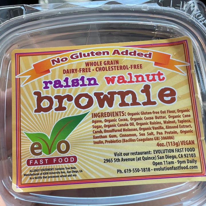 photo of Evolution Raisin Walnut Brownie shared by @s10bee on  03 Aug 2021 - review