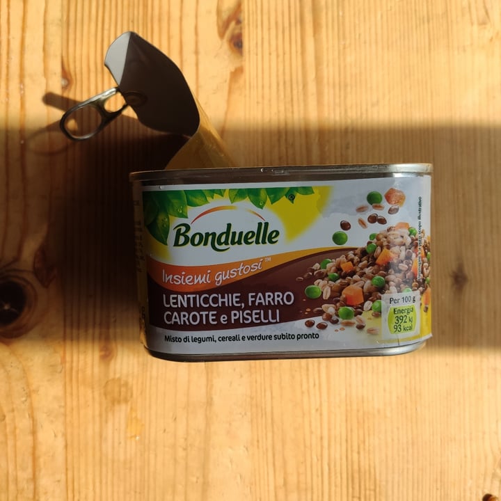 photo of Bonduelle Lenticchie Farro Carote E Piselli shared by @makino on  12 Apr 2022 - review