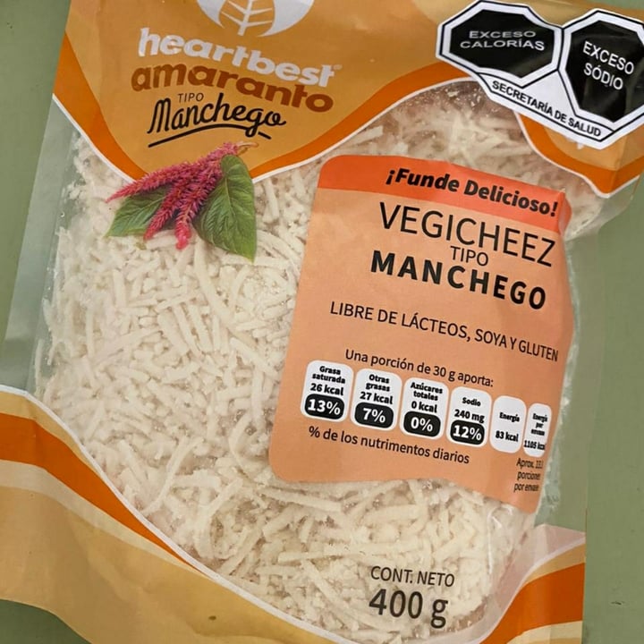 photo of Heartbest Vegicheez Amaranto tipo Manchego Rallado shared by @rebecalozano on  08 Oct 2020 - review