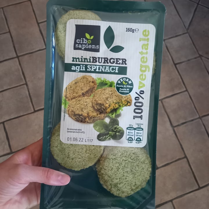 photo of Fior di Natura Miniburger agli spinaci shared by @pastaelenticchia on  15 May 2022 - review