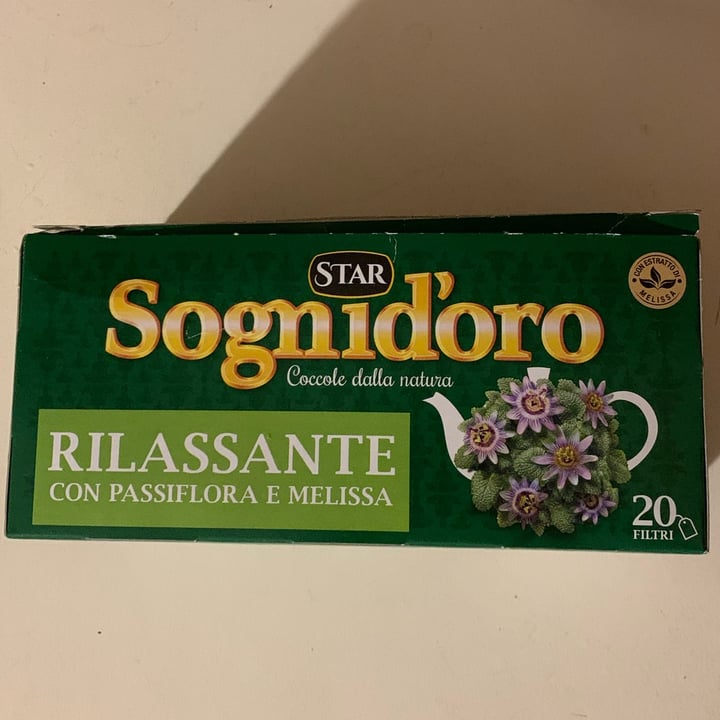 photo of Sognid'oro Tisana Rilassante - passiflora e melissa shared by @flocoello on  13 May 2022 - review