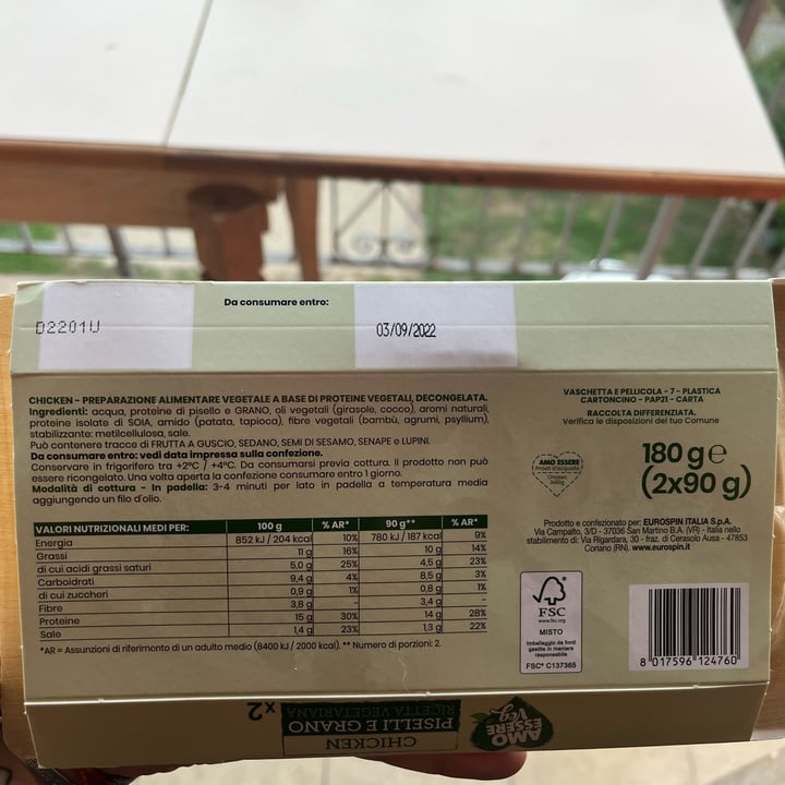 review photo of Amo Essere Veg chicken shared by @melyv on 09 Sep 2022 - review