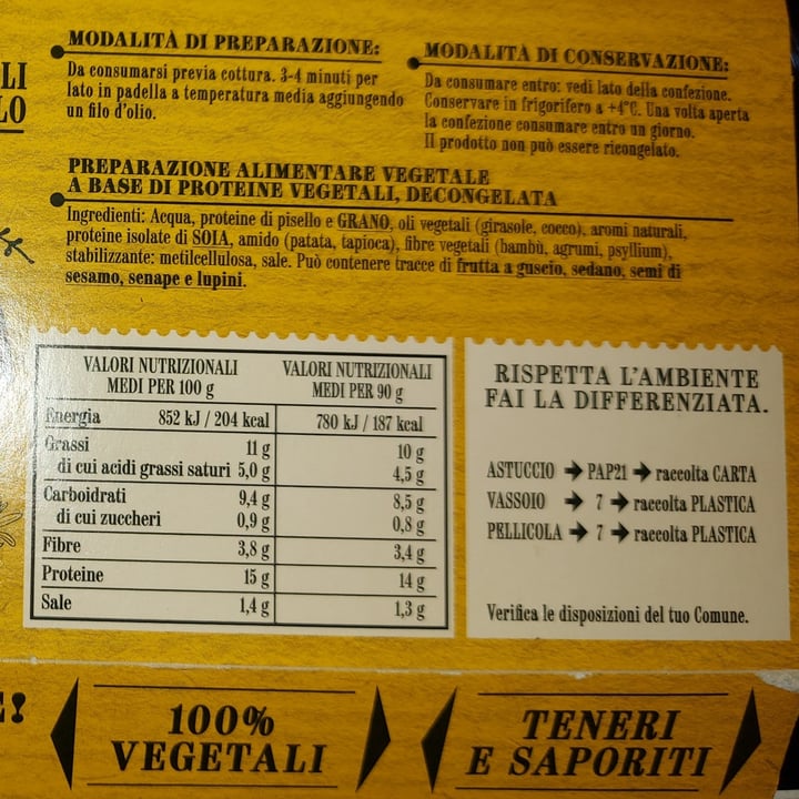 review photo of Unconventional Filetti Vegetali 0% Pollo 100% Gusto - Plant Based Fillet shared by @silviaiaia2701 on 26 Jun 2022 - review