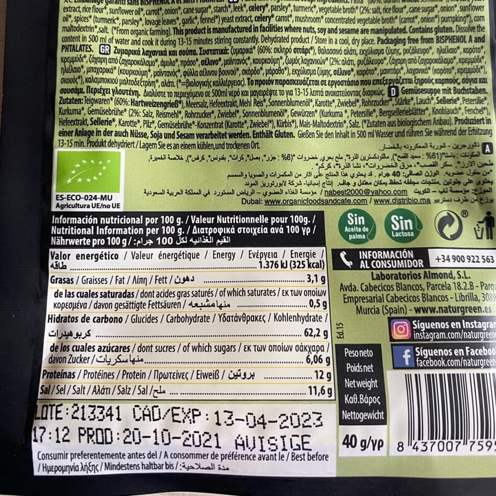 photo of NATUR GREEN Sopa de letras con verduras shared by @yebisah on  23 Mar 2022 - review