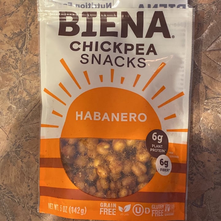 photo of Biena Snacks Chickpea Snacks Habanero shared by @nathlena19 on  21 Feb 2022 - review
