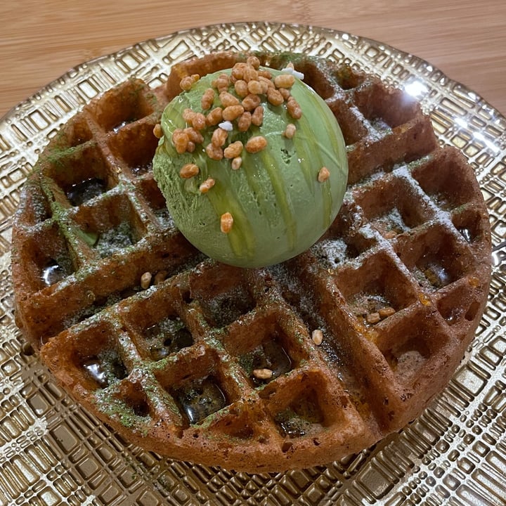 photo of Hvala CHIJMES Dairy free waffle with matcha ice cream shared by @opheeeliaaa on  08 Dec 2021 - review