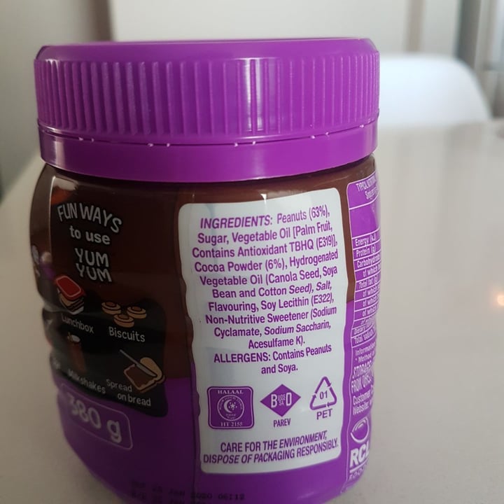 photo of Yum yum Chocolate Peanut Spread shared by @boardroomhippie on  17 Feb 2020 - review